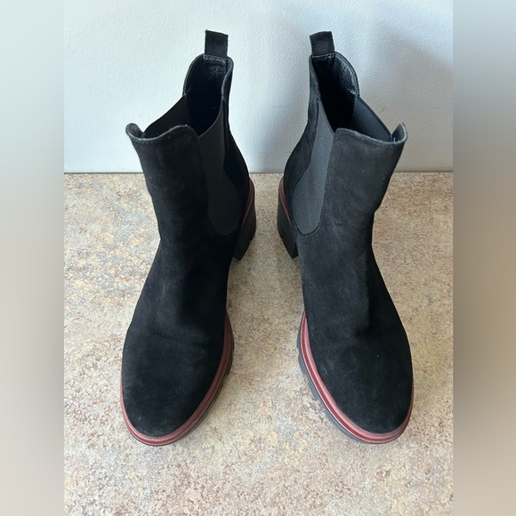 Antonio de Faria NWOT black suede leather Chelsea Boots size 9.5 - Picture 6 of 10